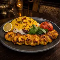 جوجه‌کباب زعفرانی
